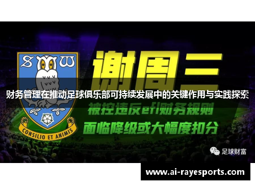 财务管理在推动足球俱乐部可持续发展中的关键作用与实践探索 财务管理在推动足球俱乐部可持续发展中的关键作用与实践探索