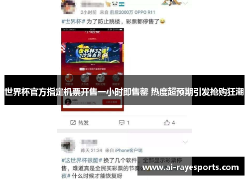 世界杯官方指定机票开售一小时即售罄 热度超预期引发抢购狂潮